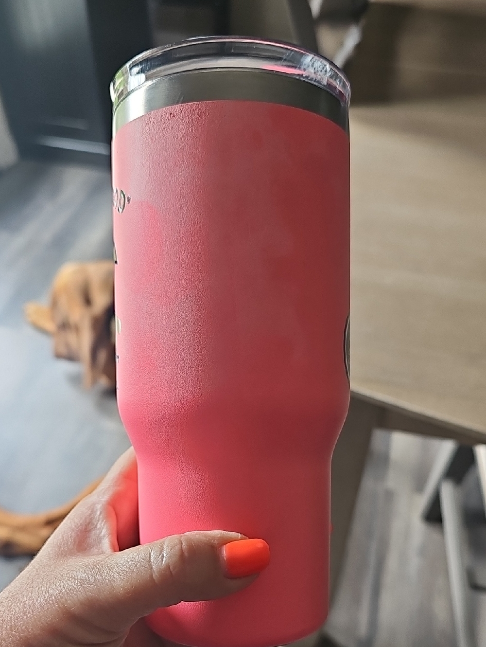 Life Is Good Coral Pink Beach Travel Tumbler - Picture 3 of 4